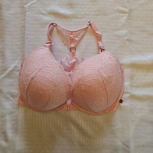 Victoria’s Secret Push-Up Lace Bra • 36DDD • Blush Pink • Racerback